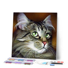 Cargar imagen en el visor de la galería, Punto De Cruz Diamante - Punto De Cruz Diamante - Retrato De Gato - Figuredart - Gatos Mascotas Punto De Cruz Diamante Animales