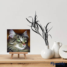 Cargar imagen en el visor de la galería, Punto De Cruz Diamante - Punto De Cruz Diamante - Retrato De Gato - Figuredart - Gatos Mascotas Punto De Cruz Diamante Animales