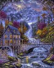 Cargar imagen en el visor de la galería, Punto De Cruz Diamante - Punto De Cruz Diamante - Río Noche - Figuredart - Paisajes Punto De Cruz Diamante Paisajes