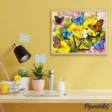 Cargar imagen en el visor de la galería, Punto De Cruz Diamante - Punto De Cruz Diamante - Familia Mariposas - Figuredart - Mariposas Mascotas Punto De Cruz Diamante Animales
