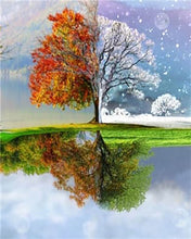 Cargar imagen en el visor de la galería, Punto De Cruz Diamante - Punto De Cruz Diamante - Árbol De Múltiples Estaciones - Figuredart - Paisajes Punto De Cruz Diamante Paisajes