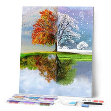 Cargar imagen en el visor de la galería, Punto De Cruz Diamante - Punto De Cruz Diamante - Árbol De Múltiples Estaciones - Figuredart - Paisajes Punto De Cruz Diamante Paisajes