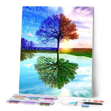 Cargar imagen en el visor de la galería, Punto De Cruz Diamante - Punto De Cruz Diamante - 4 Estaciones De Árboles - Figuredart - Paisajes Punto De Cruz Diamante Paisajes Árboles