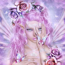 Cargar imagen en el visor de la galería, Punto De Cruz Diamante - Punto De Cruz Diamante - Hada 2 - Figuredart - Punto De Cruz Diamante Romanticismo Romántico