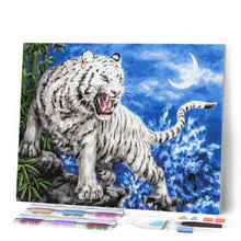 Cargar imagen en el visor de la galería, Diamond Painting - Tigre blanco amenazante