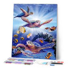 Cargar imagen en el visor de la galería, Diamond Painting - Tortugas y peces tropicales