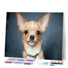 Cargar imagen en el visor de la galería, Diamond Painting - Retrato de un perrito con los ojos redondos