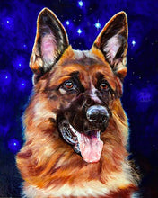 Cargar imagen en el visor de la galería, Diamond Painting - Perro pastor alemán con lengua