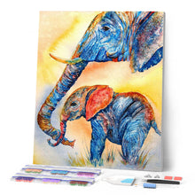 Cargar imagen en el visor de la galería, Diamond Painting - Elefante con su cría