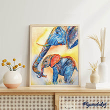 Cargar imagen en el visor de la galería, Diamond Painting - Elefante con su cría