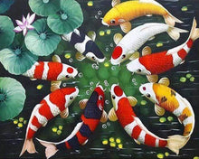 Cargar imagen en el visor de la galería, Diamond Painting - Carpas Koi desde arriba