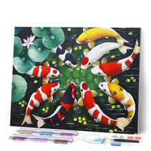 Cargar imagen en el visor de la galería, Diamond Painting - Carpas Koi desde arriba