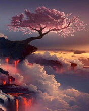 Cargar imagen en el visor de la galería, Diamond Painting - Árbol Rosa y Nubes