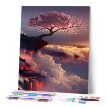 Cargar imagen en el visor de la galería, Diamond Painting - Árbol Rosa y Nubes