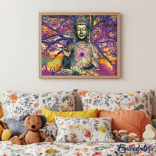 Cargar imagen en el visor de la galería, Diamond Painting - Estatua de Buda frente a un gran árbol