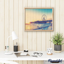 Cargar imagen en el visor de la galería, Diamond Painting - Gran noria al borde del mar