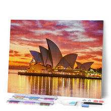 Cargar imagen en el visor de la galería, Diamond Painting - Ópera de Sydney al atardecer