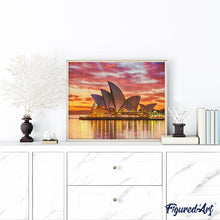 Cargar imagen en el visor de la galería, Diamond Painting - Ópera de Sydney al atardecer
