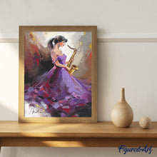 Cargar imagen en el visor de la galería, Diamond Painting - Mujer con su instrumento musical