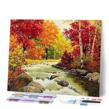 Cargar imagen en el visor de la galería, Punto De Cruz Diamante - Punto De Cruz Diamante - Río En Otoño - Figuredart - Paisajes Punto De Cruz Diamante Paisajes