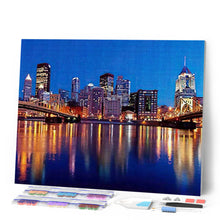 Cargar imagen en el visor de la galería, Diamond Painting - Reflejo nocturno del río