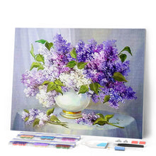 Cargar imagen en el visor de la galería, Diamond Painting - Jarrón de flores en un mantel