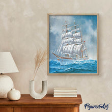 Cargar imagen en el visor de la galería, Diamond Painting - Gran velero en el mar