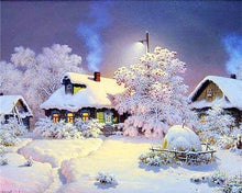 Cargar imagen en el visor de la galería, Punto De Cruz Diamante - Punto De Cruz Diamante - Casas En La Nieve - Figuredart - Invierno Paisajes Punto De Cruz Diamante Paisajes