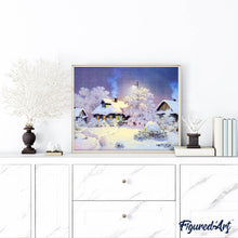 Cargar imagen en el visor de la galería, Punto De Cruz Diamante - Punto De Cruz Diamante - Casas En La Nieve - Figuredart - Invierno Paisajes Punto De Cruz Diamante Paisajes