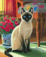 Cargar imagen en el visor de la galería, Diamond Painting - Gato con ojos azules