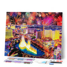 Cargar imagen en el visor de la galería, Diamond Painting - Fuegos artificiales en Las Vegas