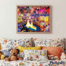 Cargar imagen en el visor de la galería, Diamond Painting - Fuegos artificiales en Las Vegas
