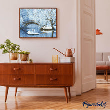 Cargar imagen en el visor de la galería, Diamond Painting - Cisnes en invierno