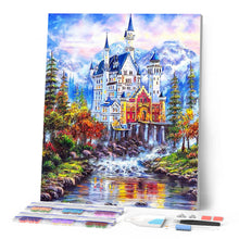Cargar imagen en el visor de la galería, Diamond Painting - Gran castillo a orillas del río