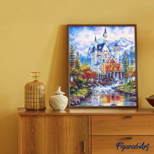 Cargar imagen en el visor de la galería, Diamond Painting - Gran castillo a orillas del río