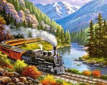 Cargar imagen en el visor de la galería, Diamond Painting - Tren en ruta