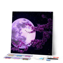 Cargar imagen en el visor de la galería, Punto De Cruz Diamante - Punto De Cruz Diamante - Luna Llena Y Flores - Figuredart - Flores Paisajes Punto De Cruz Diamante Paisajes