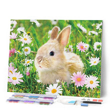 Cargar imagen en el visor de la galería, Diamond Painting - Conejo y margaritas