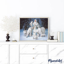 Cargar imagen en el visor de la galería, Punto De Cruz Diamante - Punto De Cruz Diamante - Muñeco De Nieve 3 - Figuredart - Invierno Mascotas Punto De Cruz Diamante Animales