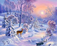 Cargar imagen en el visor de la galería, Diamond Painting - Ciervo en invierno