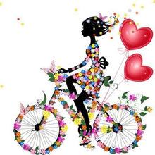 Cargar imagen en el visor de la galería, Punto De Cruz Diamante - Punto De Cruz Diamante - Flores De Bicicletas - Figuredart - Flores Punto De Cruz Diamante Flores