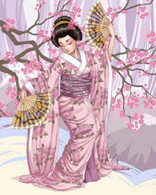 Cargar imagen en el visor de la galería, Diamond Painting - Mujer japonesa