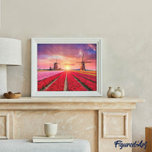 Cargar imagen en el visor de la galería, Diamond Painting - Molinos y campos