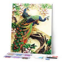 Cargar imagen en el visor de la galería, Diamond Painting - Grandes pavos reales en una rama