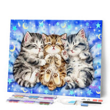 Cargar imagen en el visor de la galería, Diamond Painting - Trío de gatos