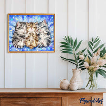 Cargar imagen en el visor de la galería, Diamond Painting - Trío de gatos