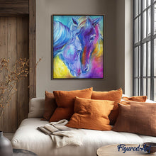 Cargar imagen en el visor de la galería, Diamond Painting - Pareja de caballos azules