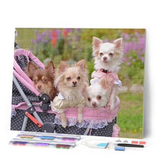 Cargar imagen en el visor de la galería, Diamond Painting - Carrito con perros