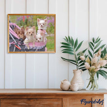 Cargar imagen en el visor de la galería, Diamond Painting - Carrito con perros