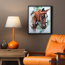Cargar imagen en el visor de la galería, Diamond Painting - Retrato de un caballo
